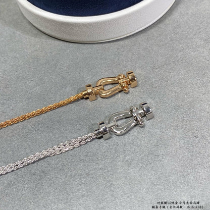 [Amore]FORCE SMALL HORSESHOE  DIAMOND CHAIN ROPE BRACELET