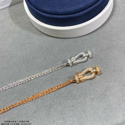 [Amore]FORCE SMALL HORSESHOE  DIAMOND CHAIN ROPE BRACELET