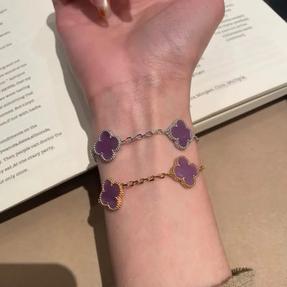 [Amore] CLOVER 5 MOTIF VIOLET BRACELET COLLECTION