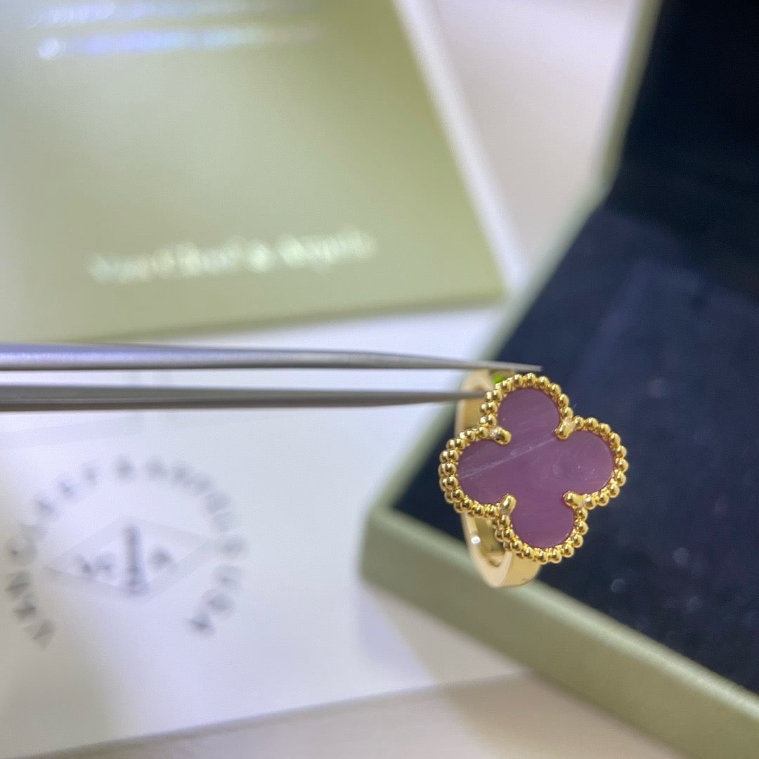 [Amore]CLOVER  PURPLE VIOLET RING