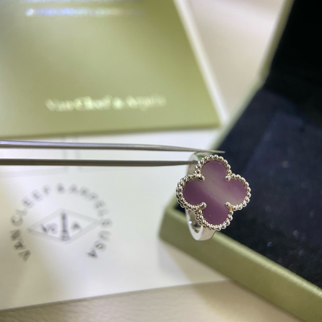 [Amore]CLOVER  PURPLE VIOLET RING