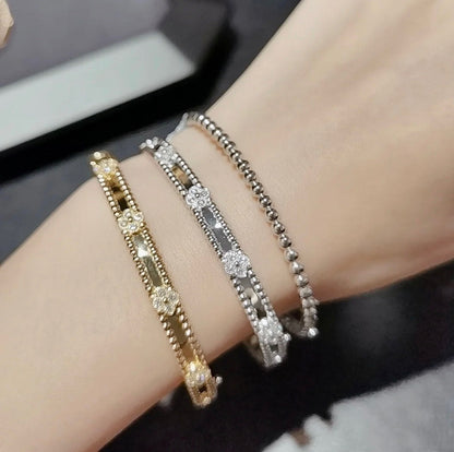 [Amore]CLOVER BRACELET 4MM DIAMONDS