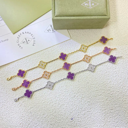 [Amore] CLOVER 5 MOTIF VIOLET BRACELET COLLECTION