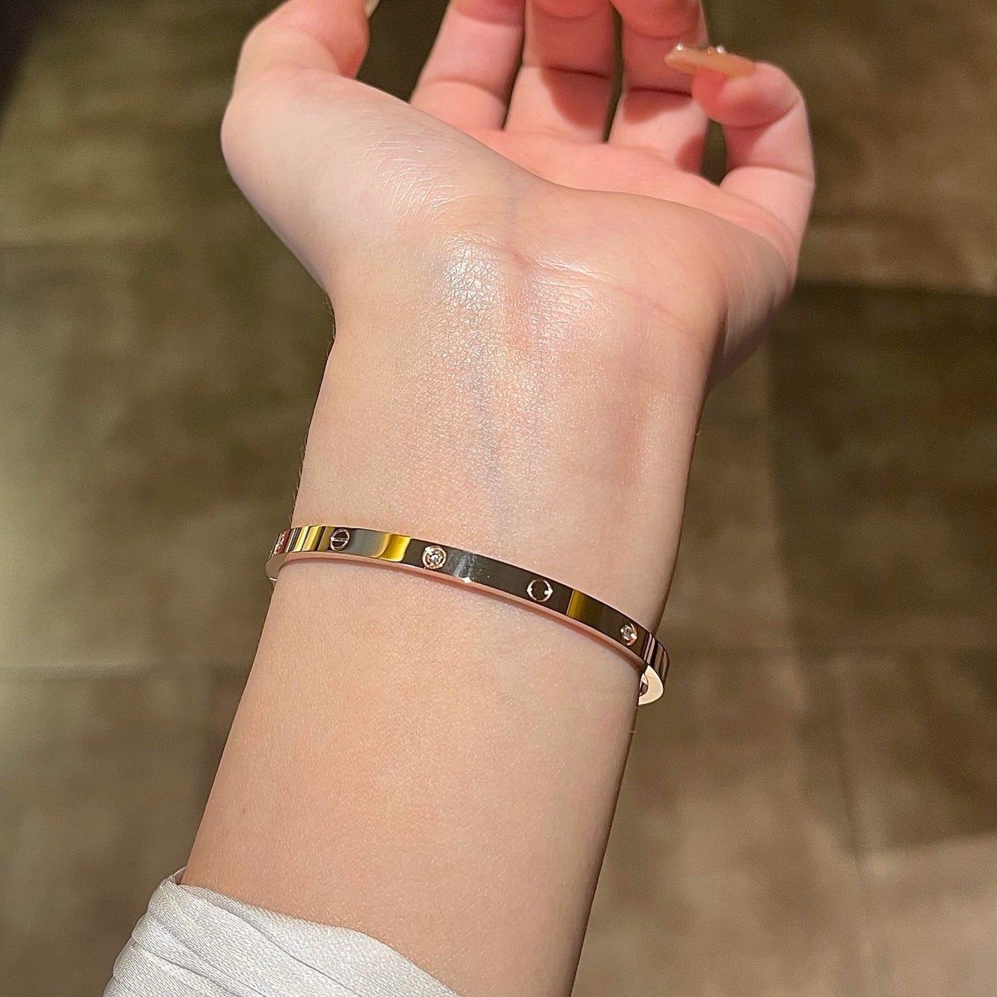 [Amore]LOVE BRACELET 3.65MM 6 DIAMONDS