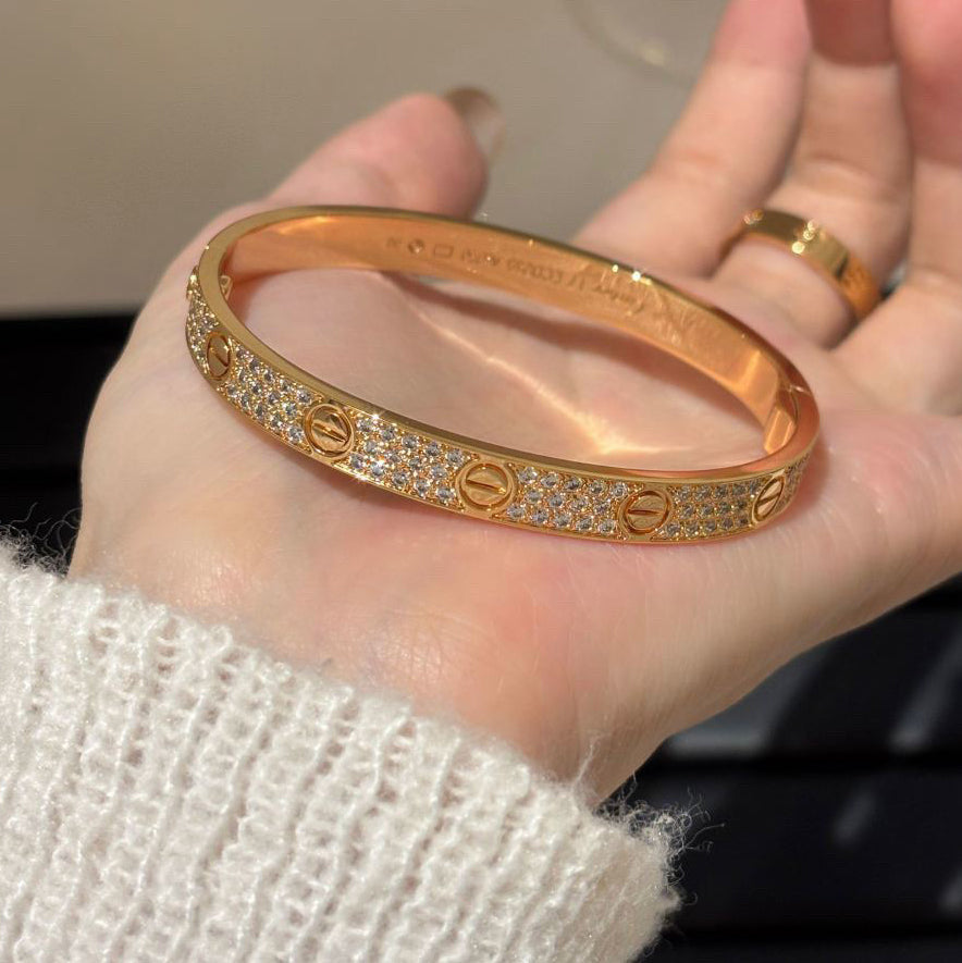 [Amore]LOVE BRACELET 6.1MM DIAMOND-PAVED