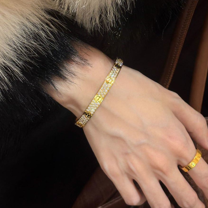 [Amore]LOVE BRACELET 6.1MM DIAMOND-PAVED
