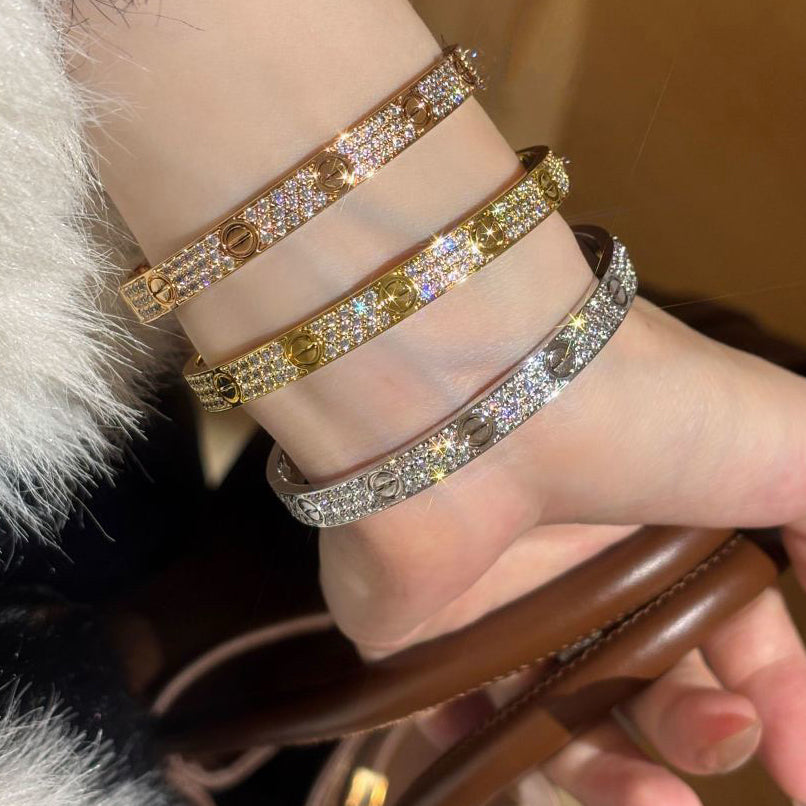 [Amore]LOVE BRACELET 6.1MM DIAMOND-PAVED