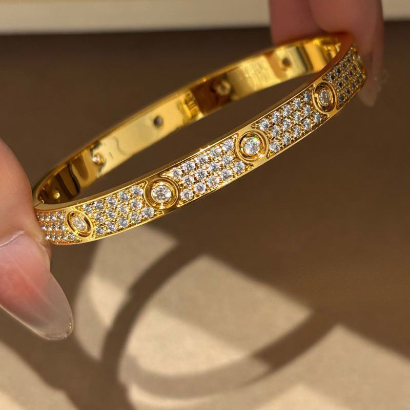 [Amore]LOVE BRACELET 6.1MM DIAMOND-PAVED 10 BIG DIAMONDS