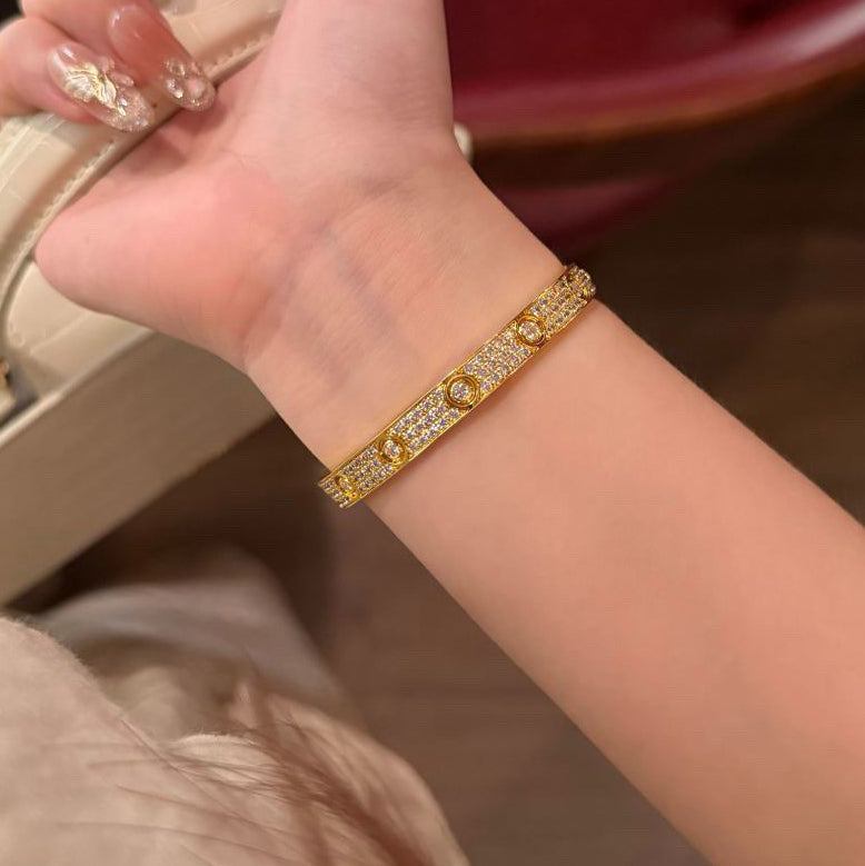 [Amore]LOVE BRACELET 6.1MM DIAMOND-PAVED 10 BIG DIAMONDS