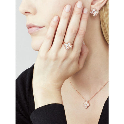 [Amore]CLOVER 15MM DIAMOND SINGLE FLOWER NECKLACE