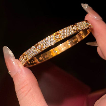 [Amore]LOVE BRACELET 6.1MM DIAMOND-PAVED 10 BIG DIAMONDS