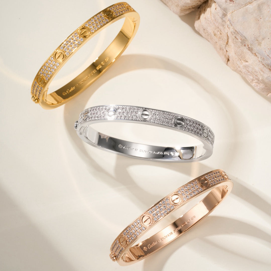 [Amore]LOVE BRACELET 6.1MM DIAMOND-PAVED