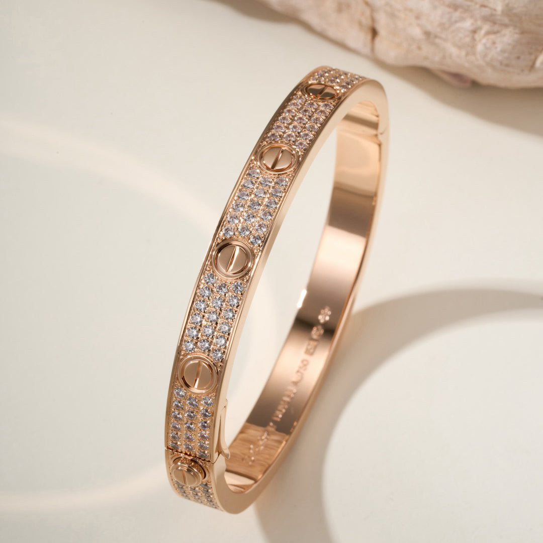 [Amore]LOVE BRACELET 6.1MM DIAMOND-PAVED