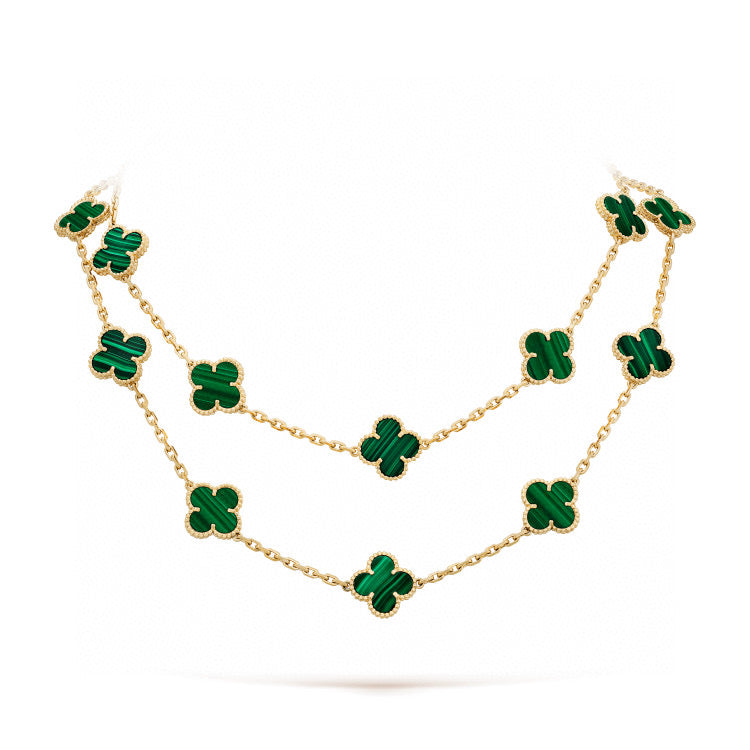 [Amore]CLOVER 20 MOTIFS MALACHITE GOLD