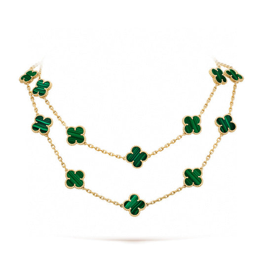 [Amore]CLOVER 20 MOTIFS MALACHITE GOLD