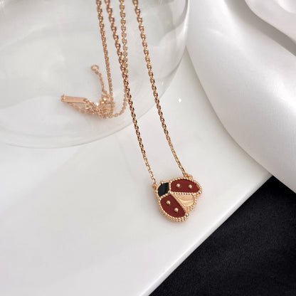 [Amore]LUCKY  CARNELIANS LADYBUG NECKLACE