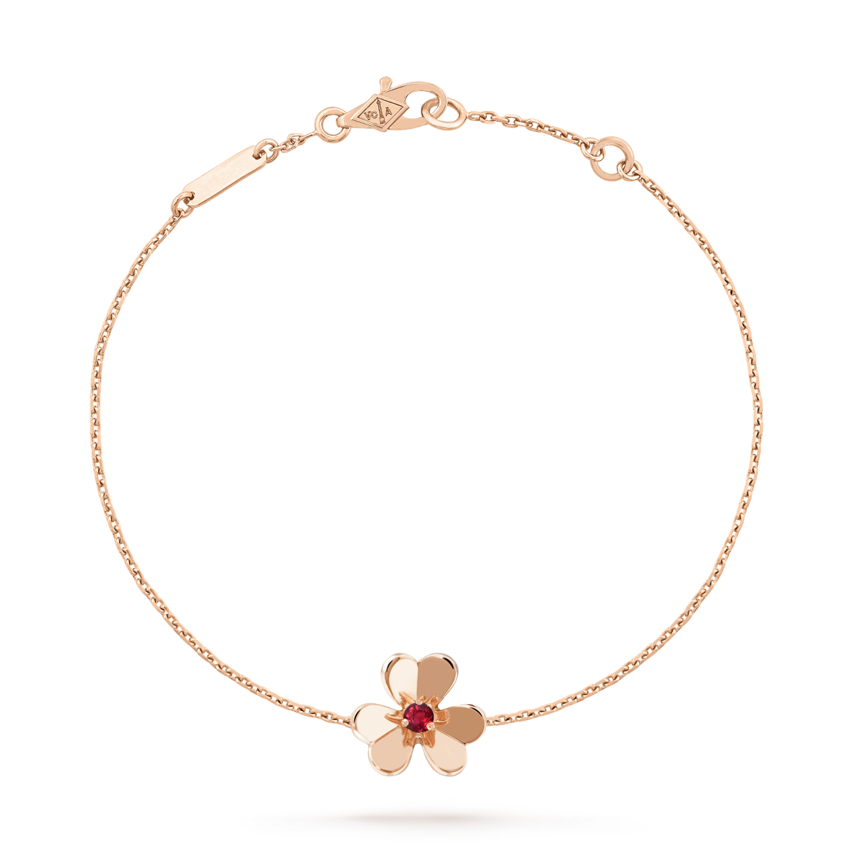 [Amore]FRIVOLE GOLD FLOWER PINK MALACHITE BRACELET