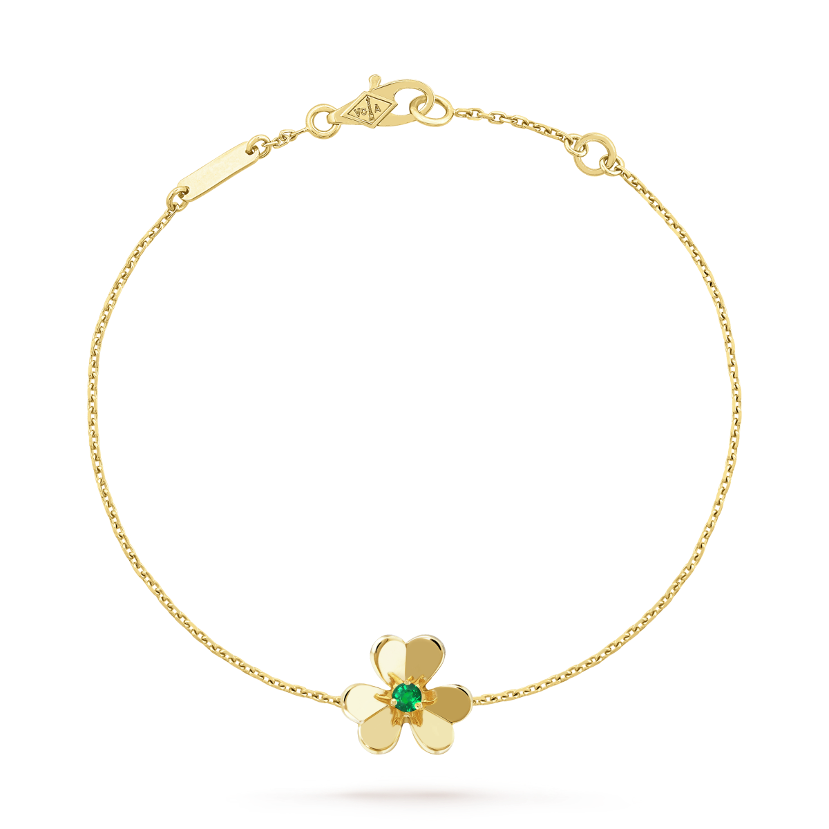 [Amore]FRIVOLE GOLD FLOWER PINK MALACHITE BRACELET