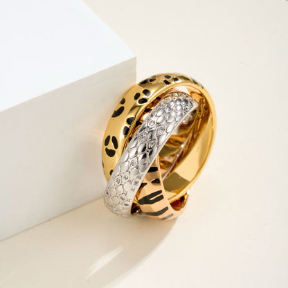 [Amore]TRINITY  RING LEOPARD PRINT