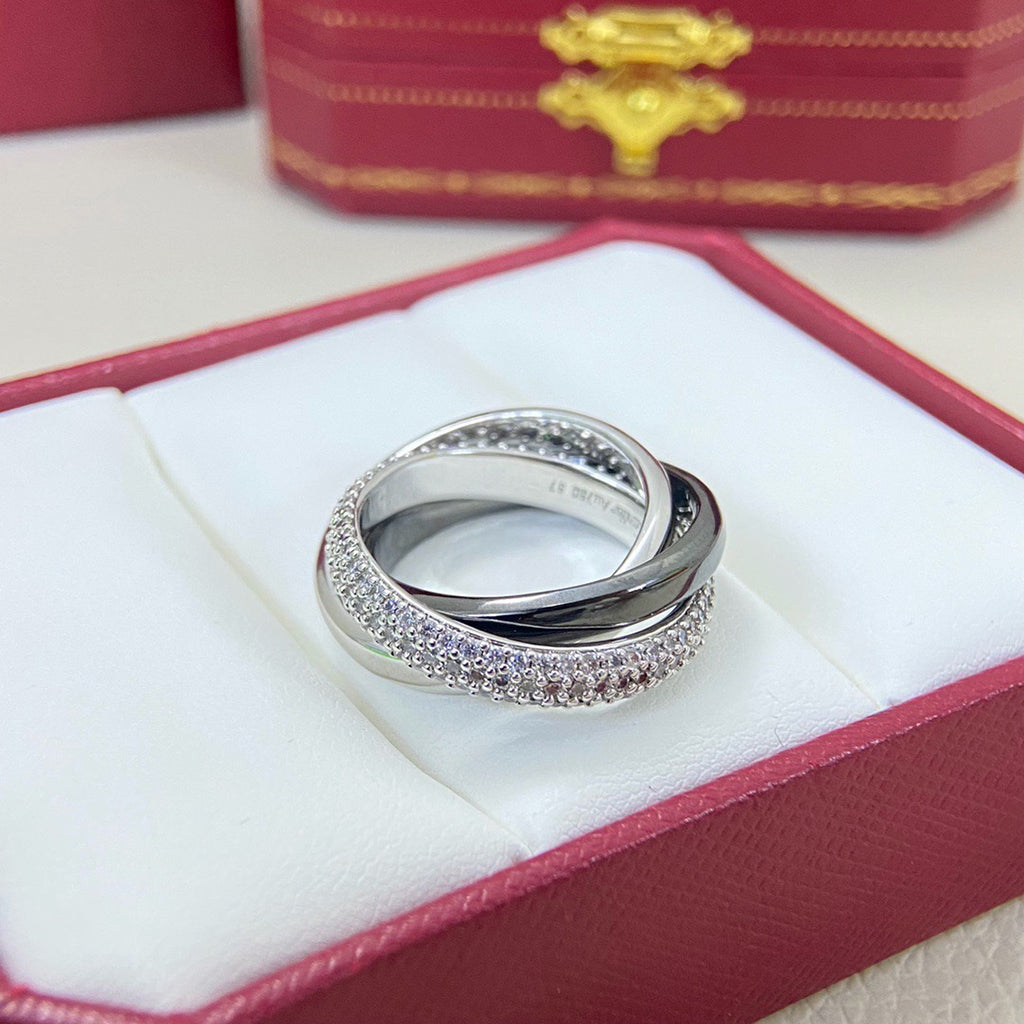 [Amore]TRINITY 3.2MM RING BLACK CERAMIC