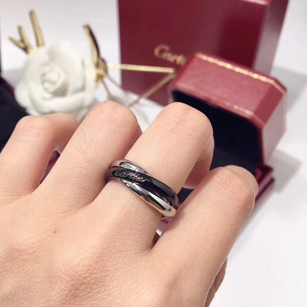 [Amore]TRINITY 3.2MM RING BLACK CERAMIC