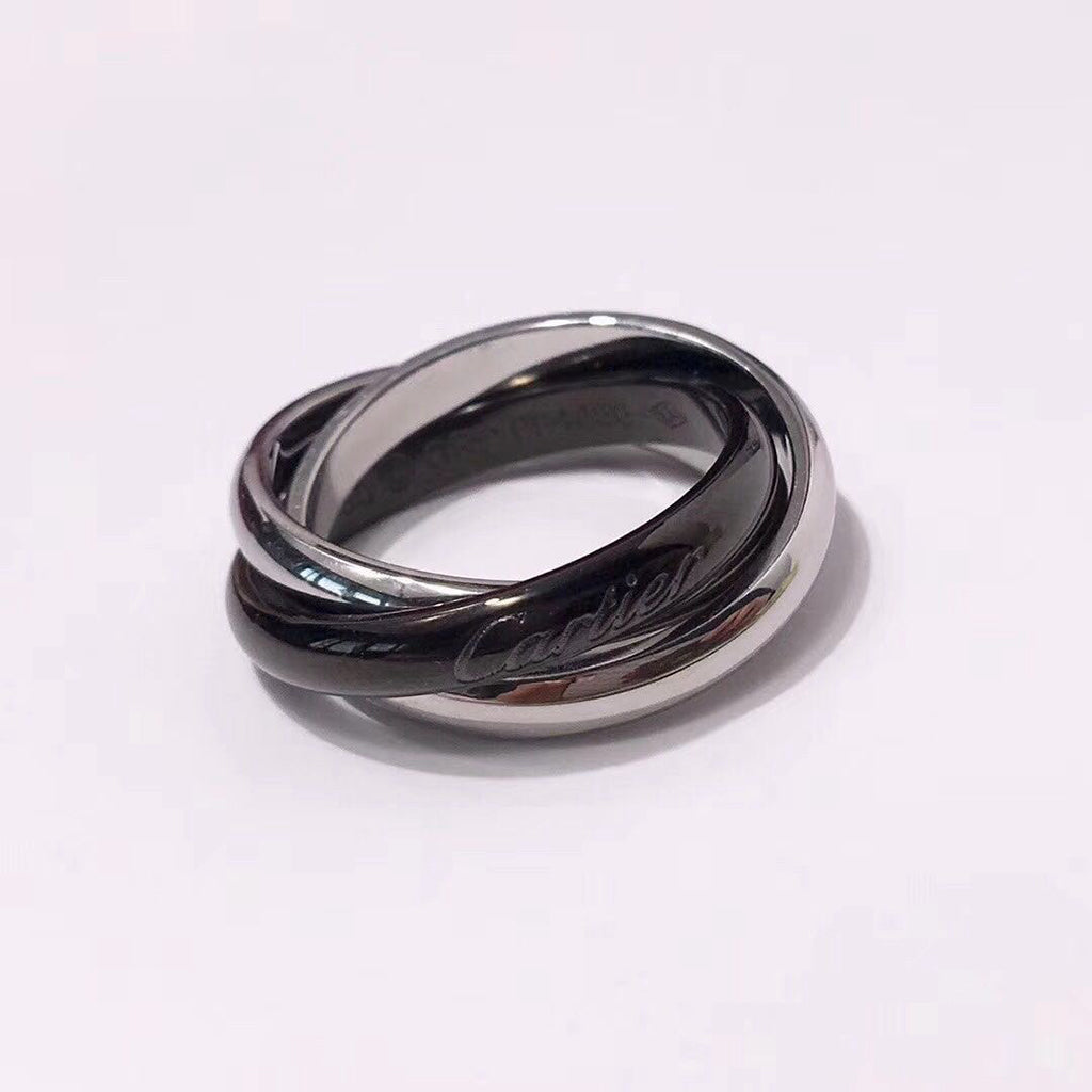 [Amore]TRINITY 3.2MM RING BLACK CERAMIC