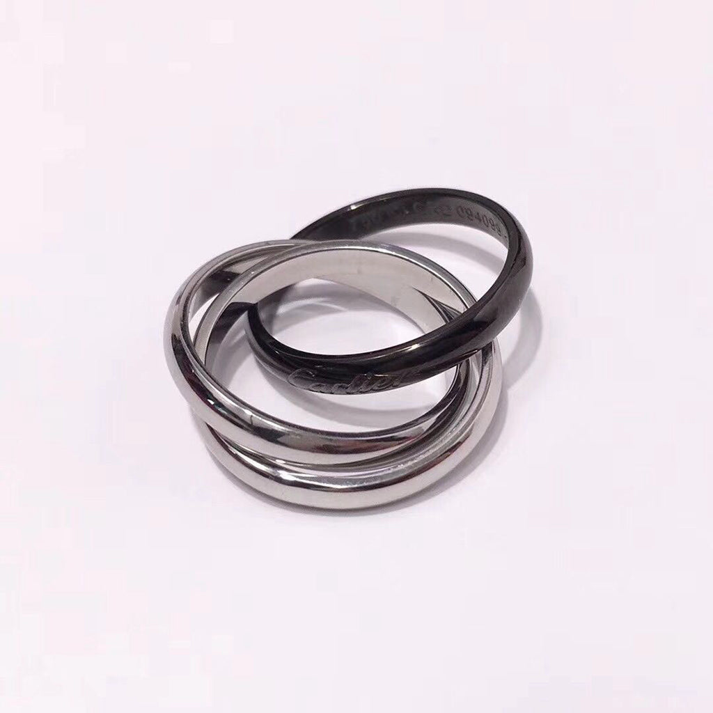 [Amore]TRINITY 3.2MM RING BLACK CERAMIC