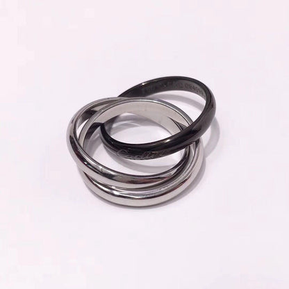 [Amore]TRINITY 3.2MM RING BLACK CERAMIC