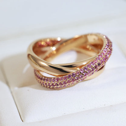 [Amore]TRINITY 3.2MM RING PINK DIAMOND