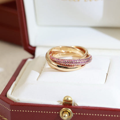 [Amore]TRINITY 3.2MM RING PINK DIAMOND