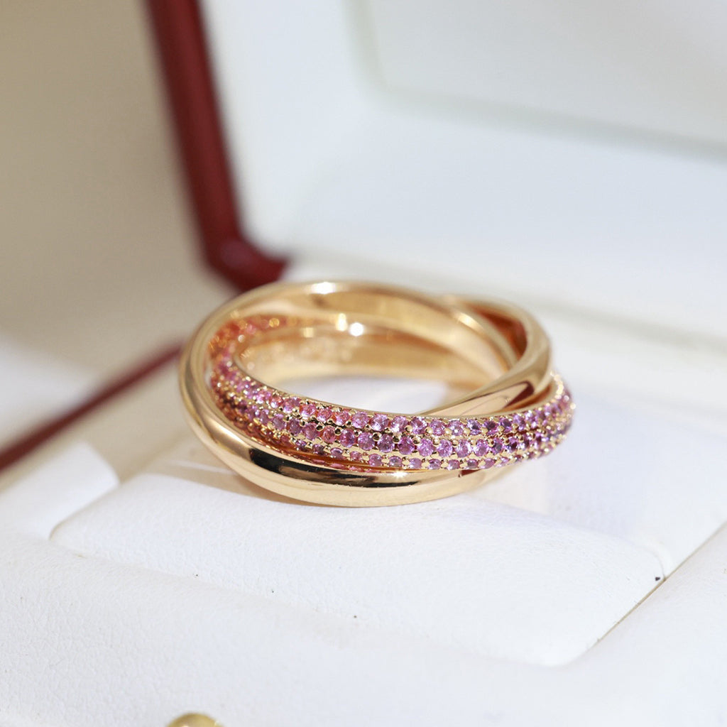 [Amore]TRINITY 3.2MM RING PINK DIAMOND