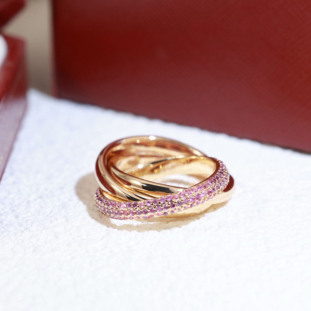 [Amore]TRINITY 3.2MM RING PINK DIAMOND
