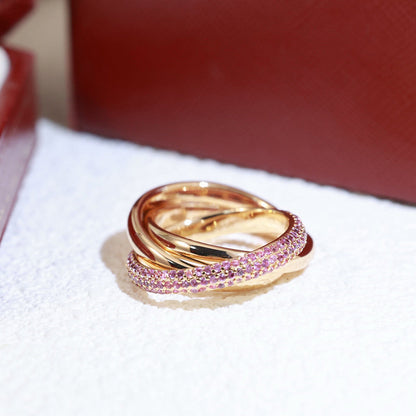 [Amore]TRINITY 3.2MM RING PINK DIAMOND