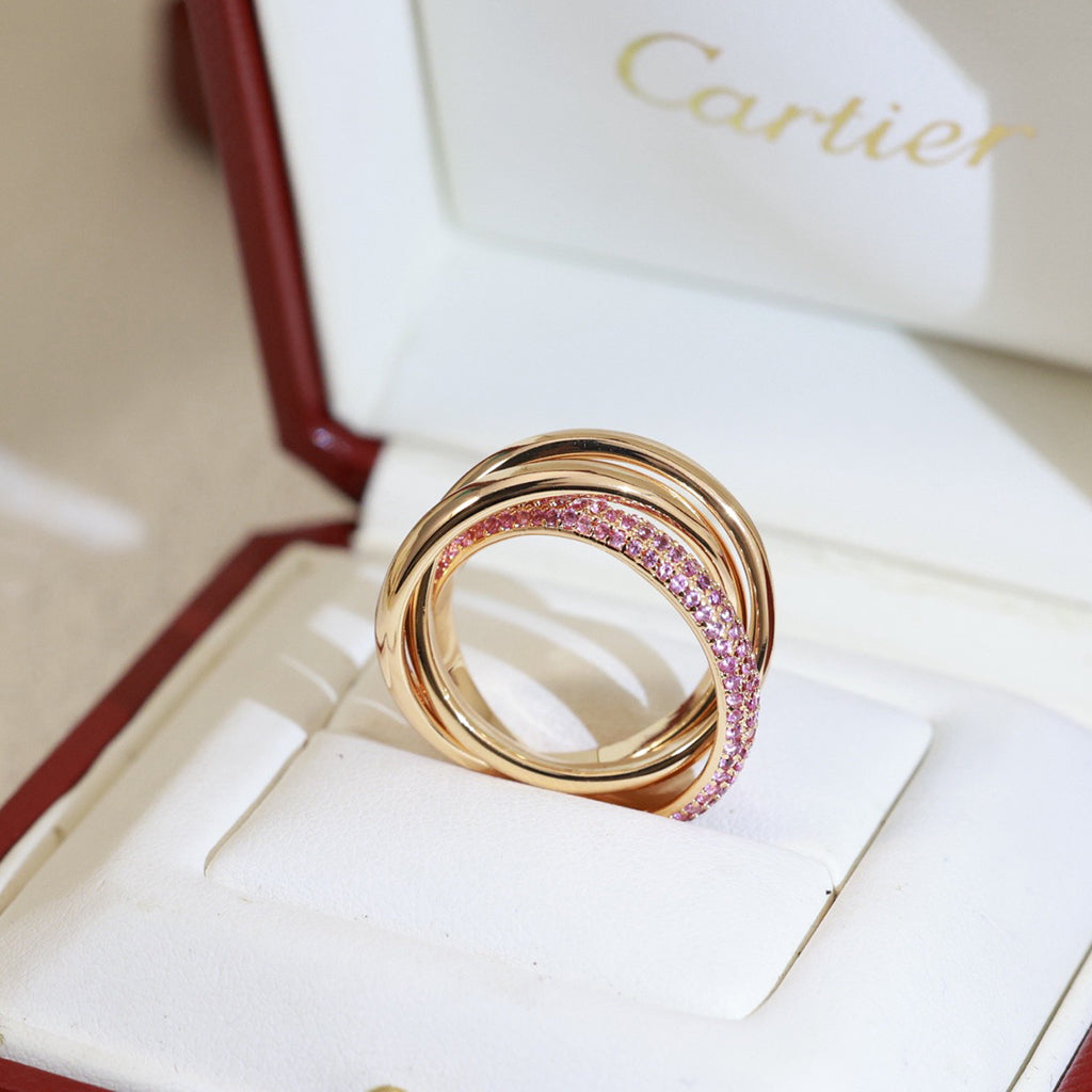 [Amore]TRINITY 3.2MM RING PINK DIAMOND