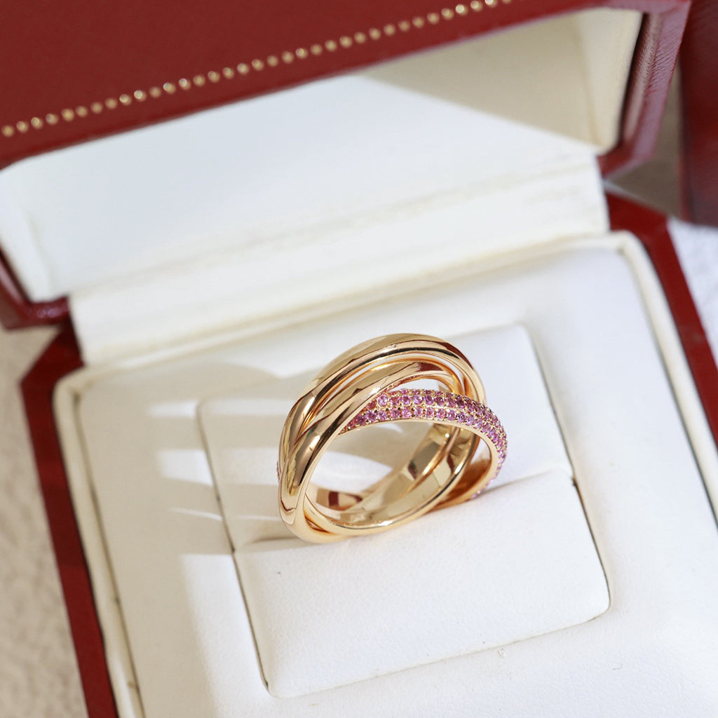 [Amore]TRINITY 3.2MM RING PINK DIAMOND