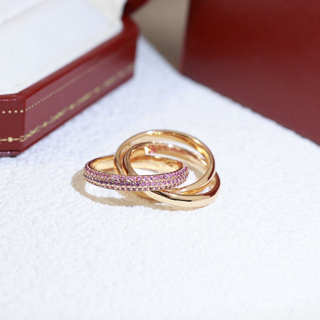 [Amore]TRINITY 3.2MM RING PINK DIAMOND
