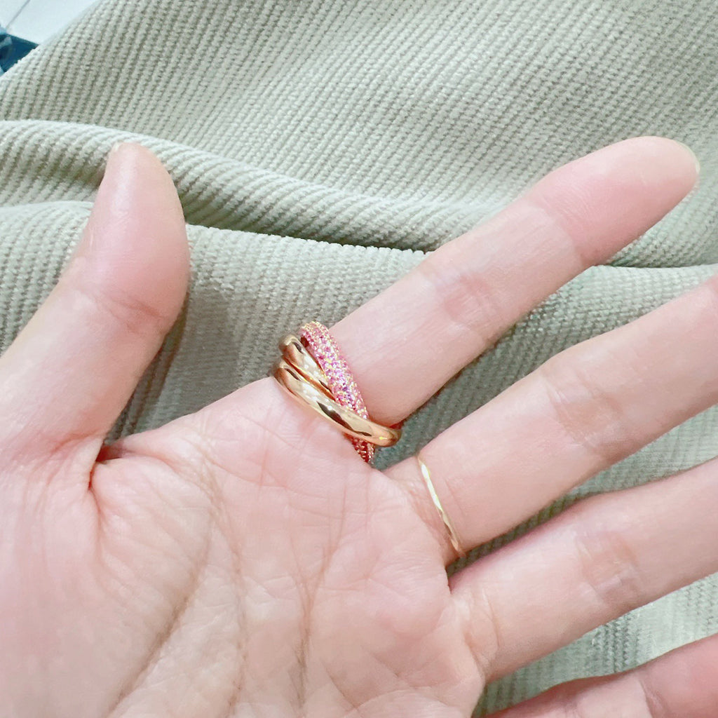 [Amore]TRINITY 3.2MM RING PINK DIAMOND