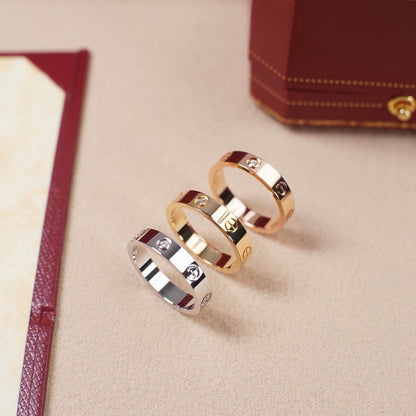 [Amore]LOVE 4MM 1 DIAMOND RING