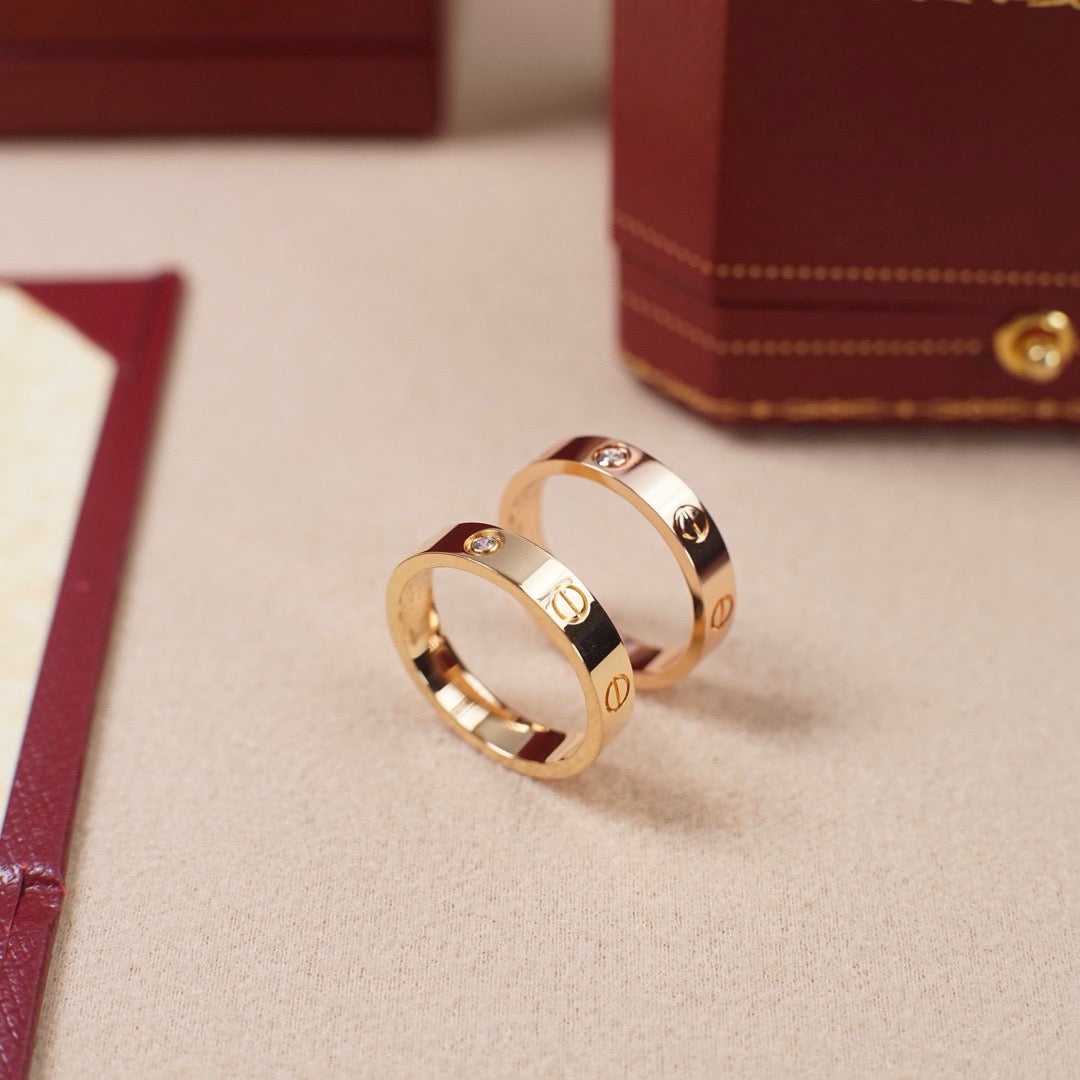 [Amore]LOVE 4MM 1 DIAMOND RING