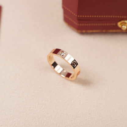 [Amore]LOVE 4MM 1 DIAMOND RING