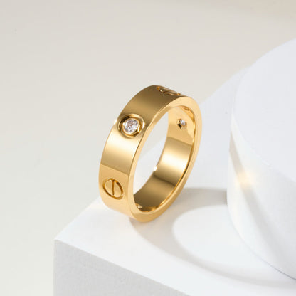 [Amore]LOVE 4MM 1 DIAMOND RING