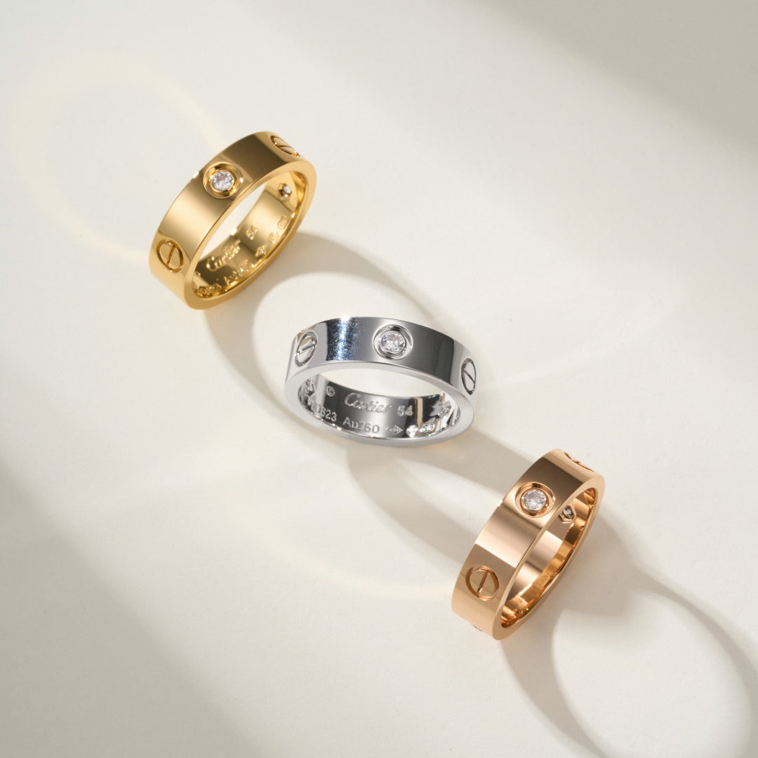 [Amore]LOVE 4MM 1 DIAMOND RING