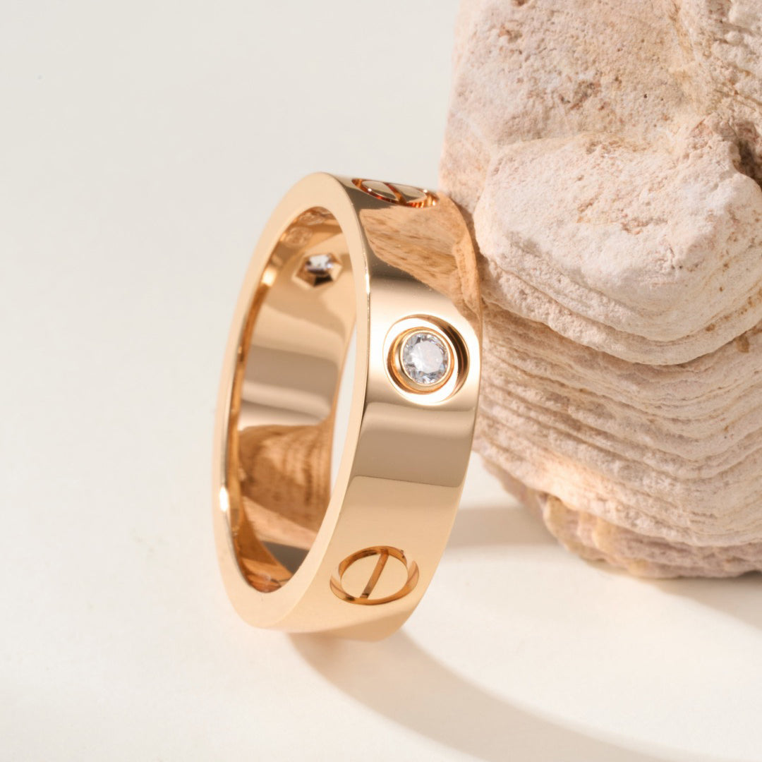 [Amore]LOVE 4MM 1 DIAMOND RING