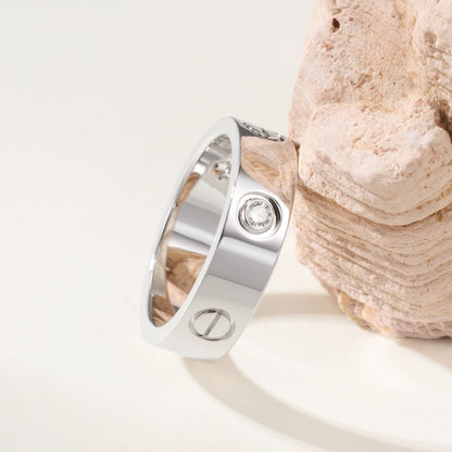 [Amore]LOVE 4MM 1 DIAMOND RING