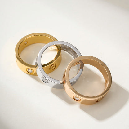 [Amore]LOVE 4MM 1 DIAMOND RING