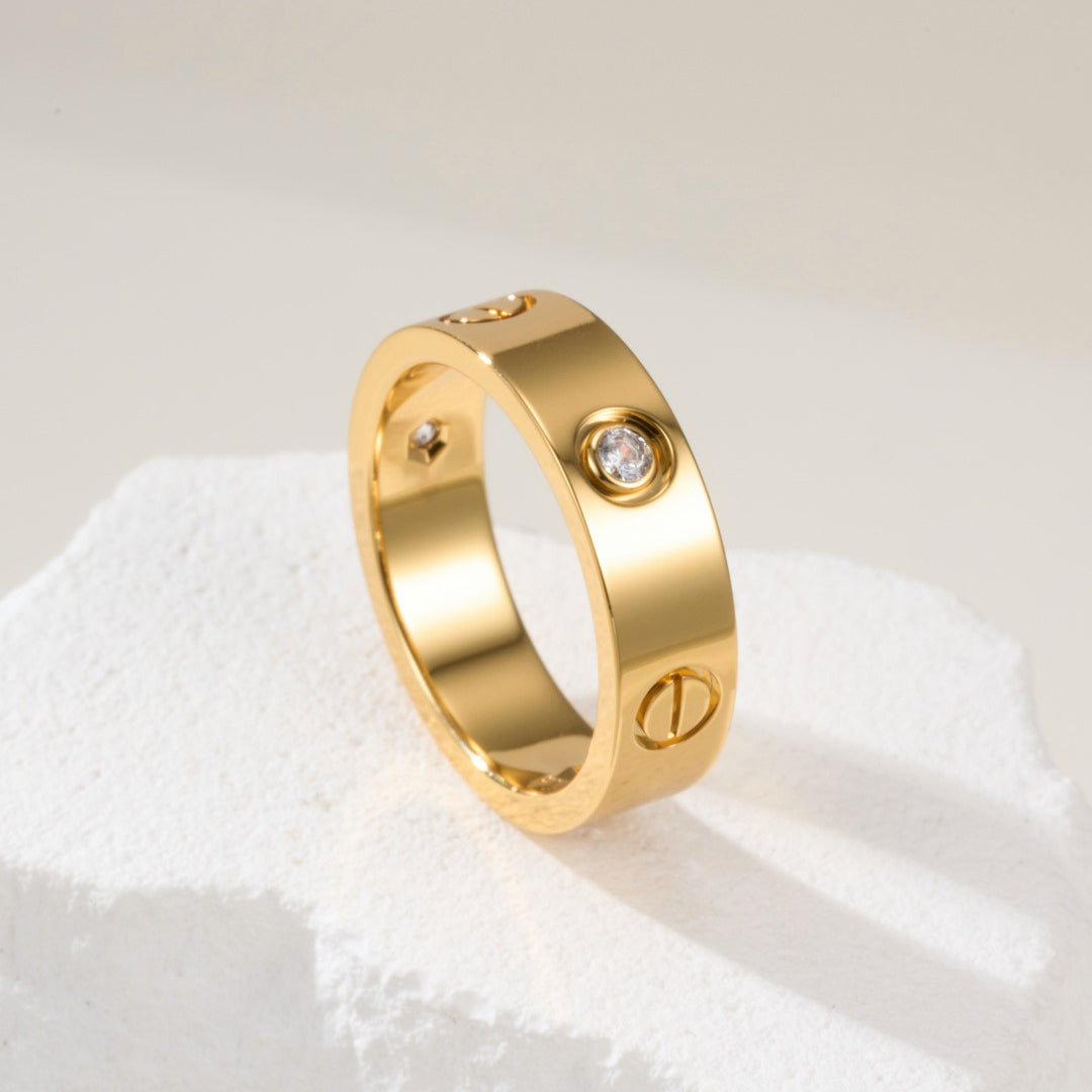 [Amore]LOVE 4MM 1 DIAMOND RING