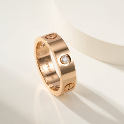 [Amore]LOVE 4MM 1 DIAMOND RING