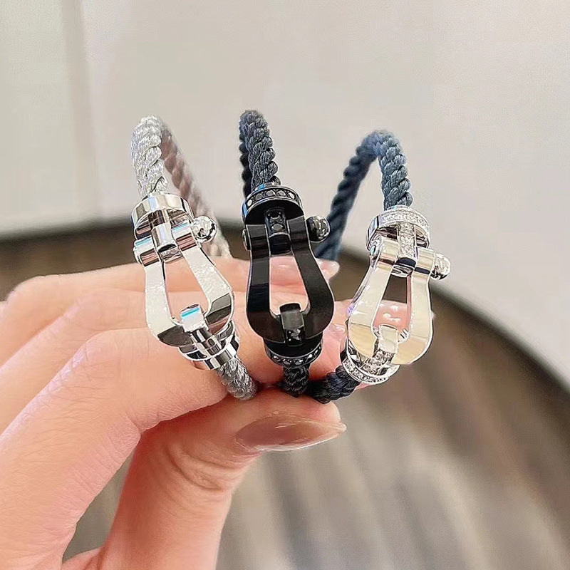 [Amore]FORCE LARGE HORSESHOE NO DIAMOND BRACELET SILVER
