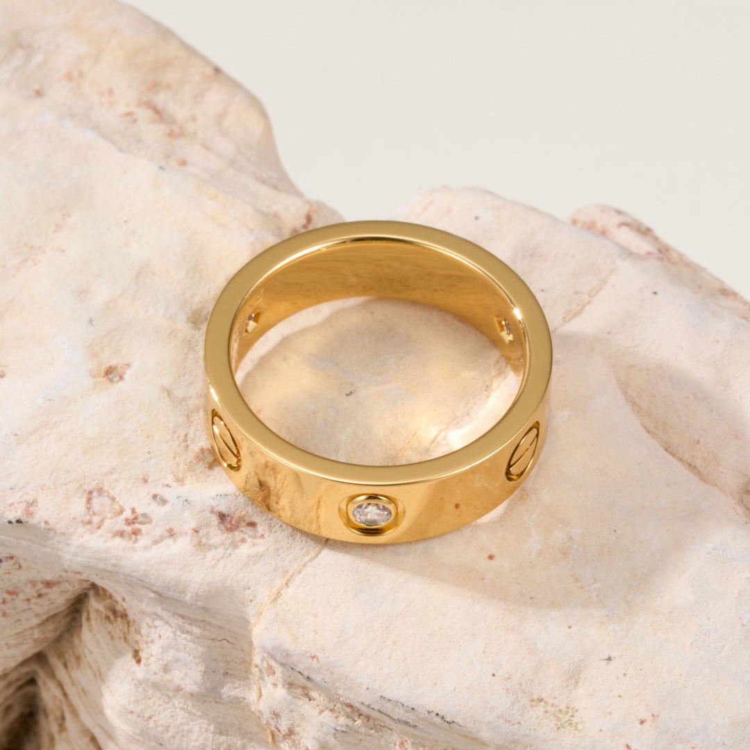 [Amore]LOVE 4MM 1 DIAMOND RING