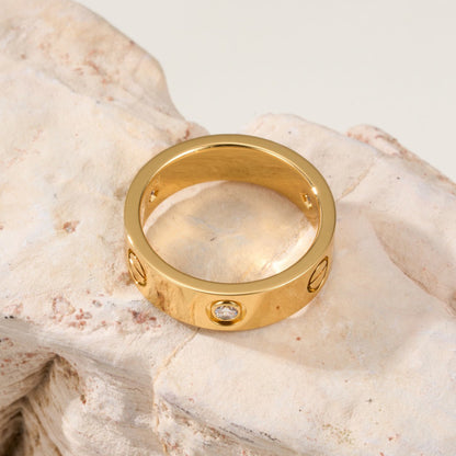 [Amore]LOVE 4MM 1 DIAMOND RING